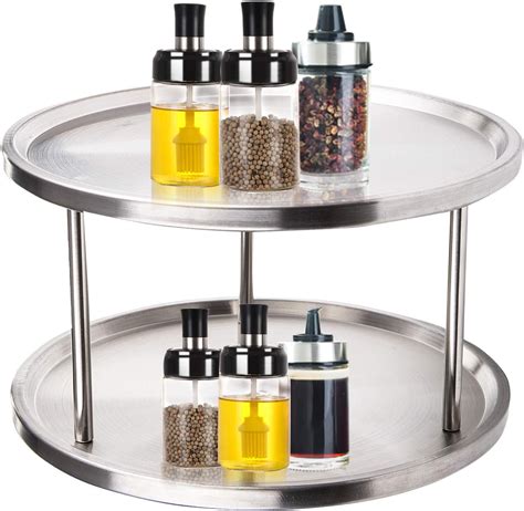 stainless steel spice cabinet|stainless steel rotating seasoning rack.